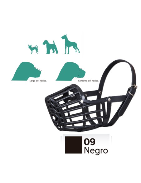 Black plastic basket for muzzle size 07