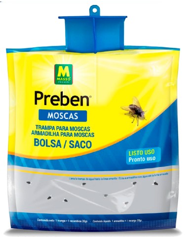 Piège à mouches jetable avec appât