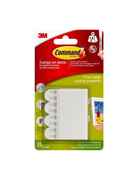 Nastro da comando bianco 3M per appendere quadri fino a 1,8 kg