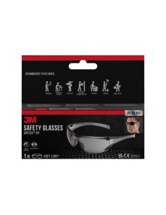 Virtual safety glasses gray 1 piece