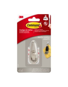 Small brushed nickel command hook 0.450 K FC11-BN