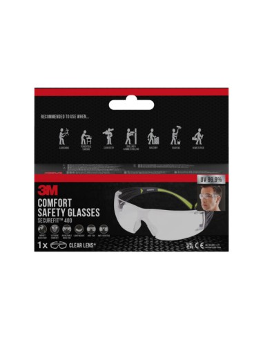 Lente transparente de proteção ocular 3M GAFA
