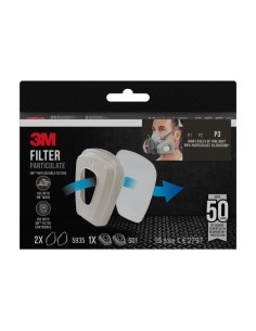 Filtre à particules P3 avec support pour masque, 2 paires