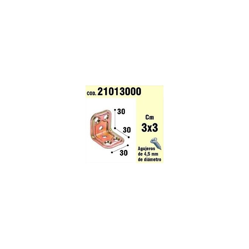Soutien Pour le Bois d'Angle 30 x 30 x 30 mm 21013000