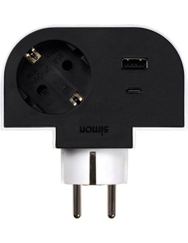 Drehadapter Simon Plug1T+USB A+C 30W CL610310