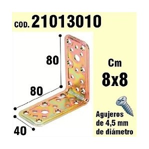 Soutien Pour le Bois d'Angle 40x80x80 mm 21013010