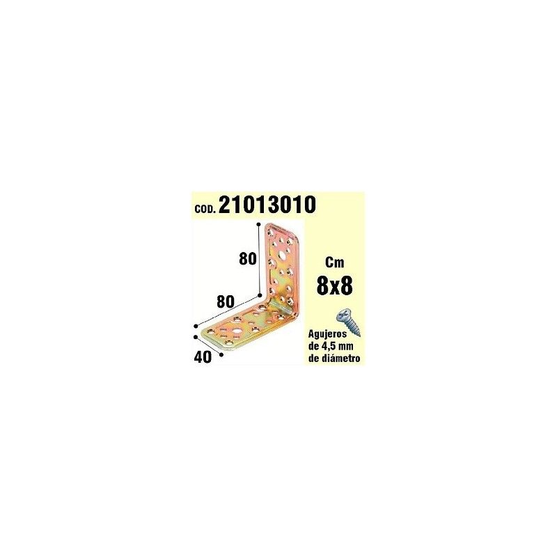 Soutien Pour le Bois d'Angle 40x80x80 mm 21013010