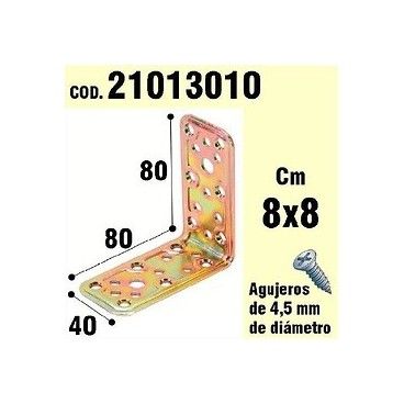 Soutien Pour le Bois d'Angle 40x80x80 mm 21013010