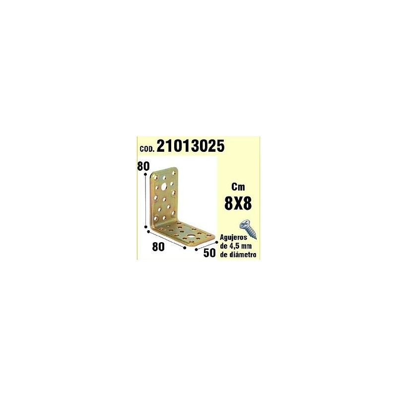Suporte angular de madeira 50x80x80 mm.