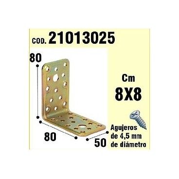 Soutien Pour le Bois d'Angle 50x80x80 mm 21013025