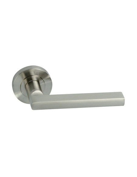 Round rosette handle 52 mm satin nickel door handles