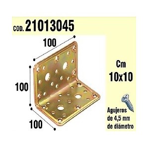 Suporte angular de madeira 100 x 100 x 100 mm.