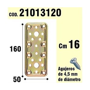 Suporte em Madeira Placa Bicromato 50x160 mm.