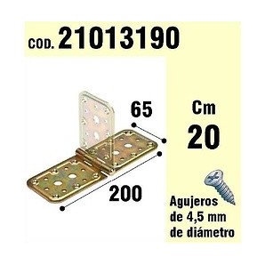 Supporto Per il Legno Cerniera Bicromatado 65 x 200 mm 21013190