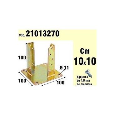 Supporto in Legno Per Ancoraggio Bicromatado 100 mm 21013270