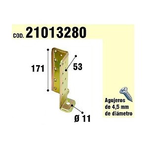 Suporte de madeira de âncora bicromado ajustável