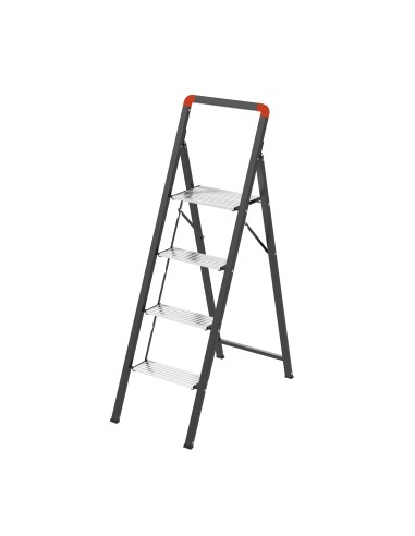 Taburete de aço e alumínio mini Slimstep Mix com 4 degraus