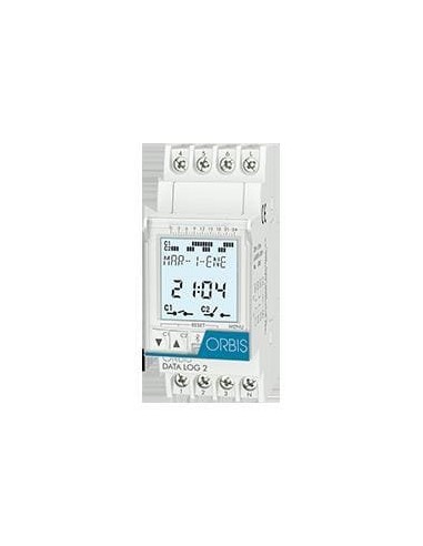 Digital DATA LOG Timed Switch 2 circuits 230V