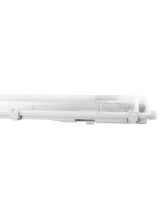 Écran IP65 pour 2 tubes LED 120 cm ABS+PS