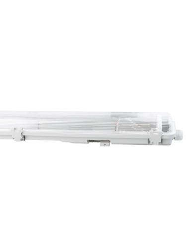 Écran IP65 pour 2 tubes LED 120 cm ABS+PS