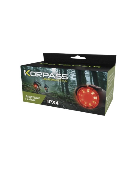 Linterna LED Korpass Bicicleta Trasera Recargable 2W