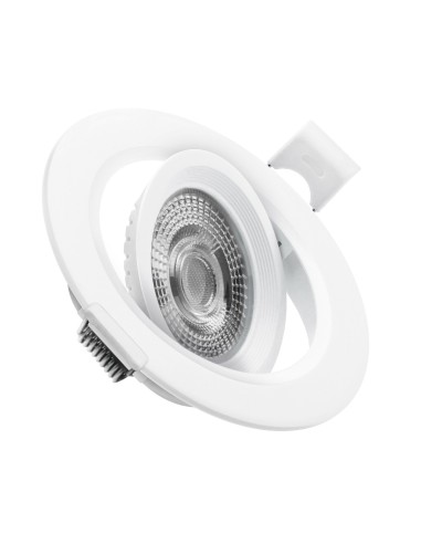 Round Flat White Swingable LED Ring 5W Neutral 3pk