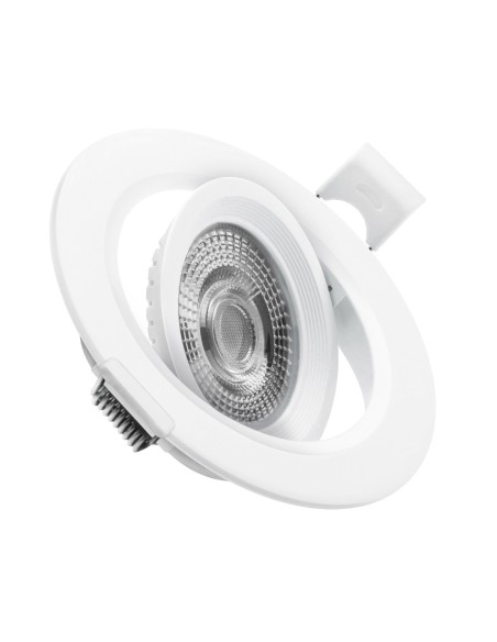 Round Flat White Swingable LED Ring 5W Neutral 3pk