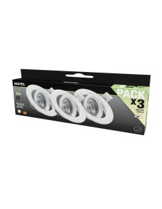 Round Flat White Swingable LED Ring 5W Neutral 3pk 2
