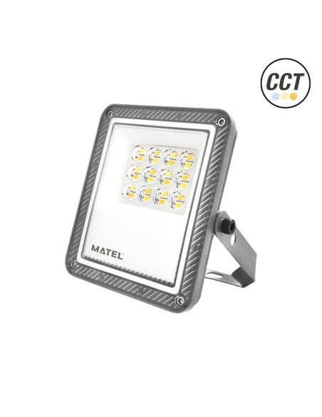 Projetor LED plano cinzento 10W 3CCT