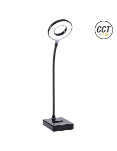 Rechargeable LED Ring Lamp Black CCT Korpass
