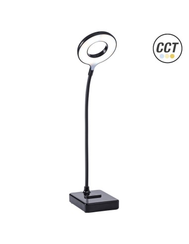Lámpara LED Recargable Aro Negro CCT Korpass