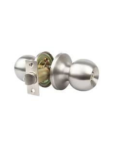 Round Nickel Matte Entry Knob 65mm Handlock