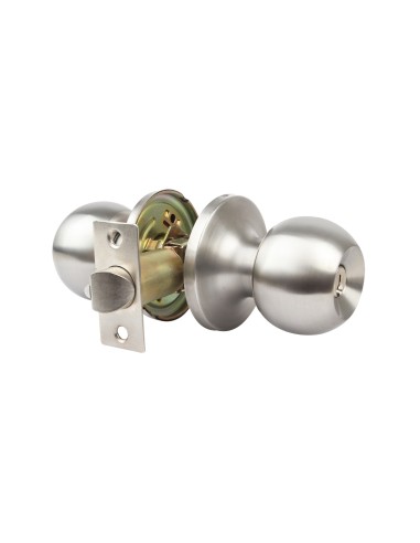 Round Nickel Matte Entry Knob 65mm Handlock