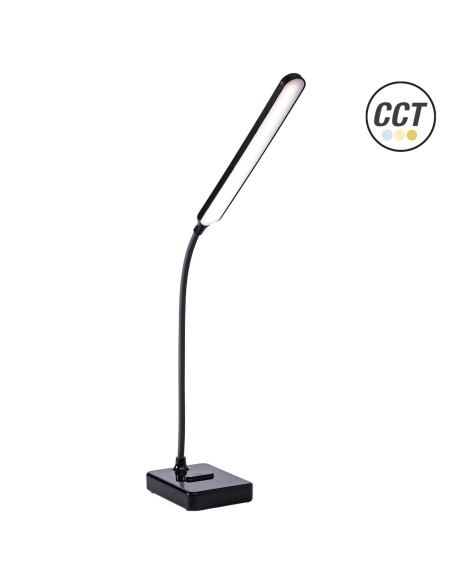 Lámpara LED Recargable Plana Negra CCT Korpass