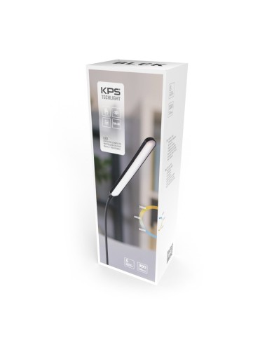 Lámpara LED Recargable Plana Negra CCT Korpass