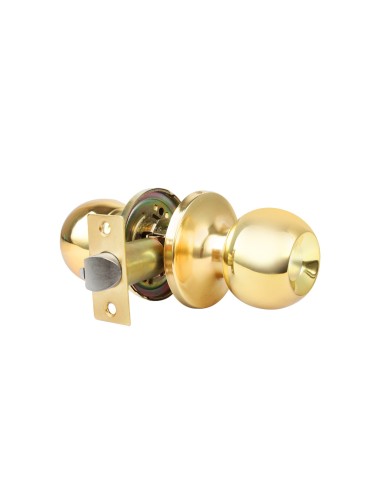 Round Brass Shiny Handlock Knob Step 65mm