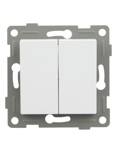 White Onex double switch socket 10A 250V
