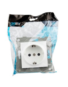 Onlex white flush socket base 16A 250V 2