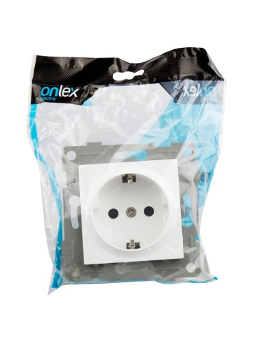 Onlex white flush socket base 16A 250V