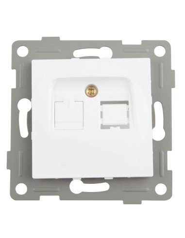 White ONLEX telephone base socket 10A
