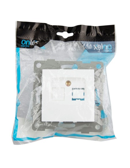 White ONLEX telephone base socket 10A