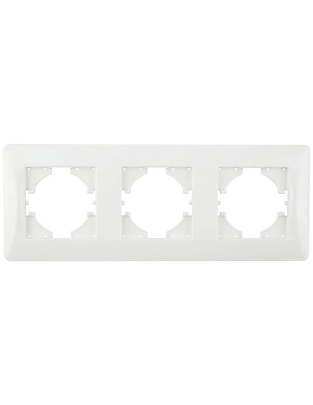 Weißer Einbaurahmen horizontal für 3 Elemente ONLEX