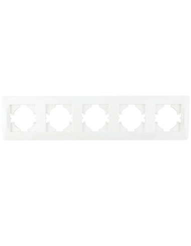 Quadro embutir branco horizontal 5 elementos