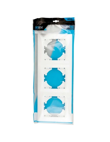 Vertical white flush-mount frame for 3 ONLEX elements