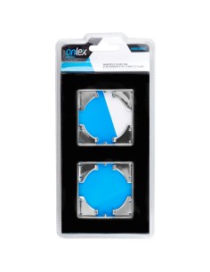Black Onlex Recessed Frame with Crystal Finish 2 Elements 2