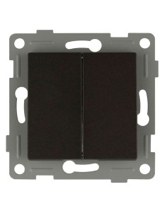 Onlex 10A 250V Graphite Double Switch Flush Mount