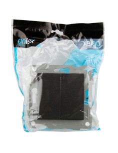 Onlex 10A 250V Graphite Double Switch Flush Mount 2