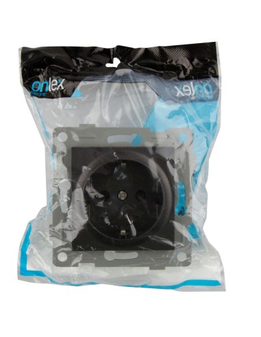Onlex Graphite Wall Socket Base 16A 250V