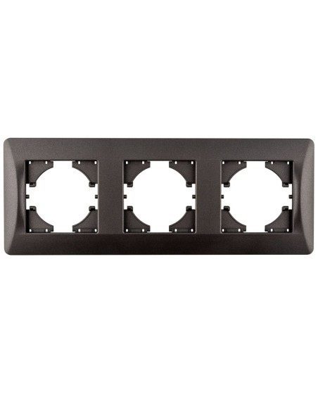 Marco Empotrar Horizontal Grafito 3 Elementos Onlex