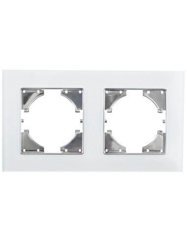 White Onlex Recessed Frame 2 Elements Crystal
